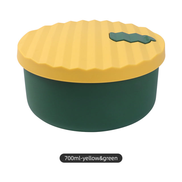 Silicone Pizza Dough Box - 700ml Stackable Fermentation Containers with Airtight Lids