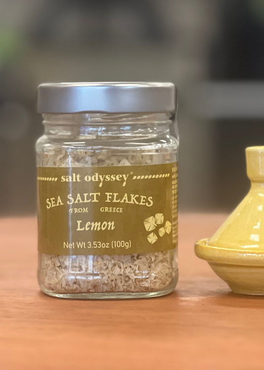 Greek Lemon Sea Salt Flakes 100g