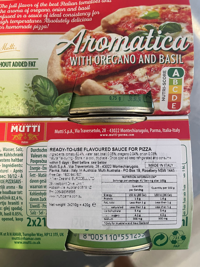 Load image into Gallery viewer, Mutti Pizza Sauce Twin Pack 2 x 210g
