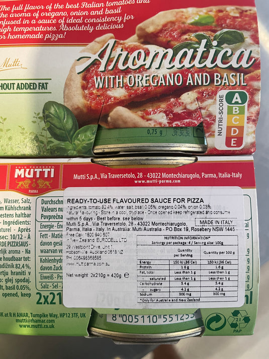 Mutti Pizza Sauce Twin Pack 2 x 210g